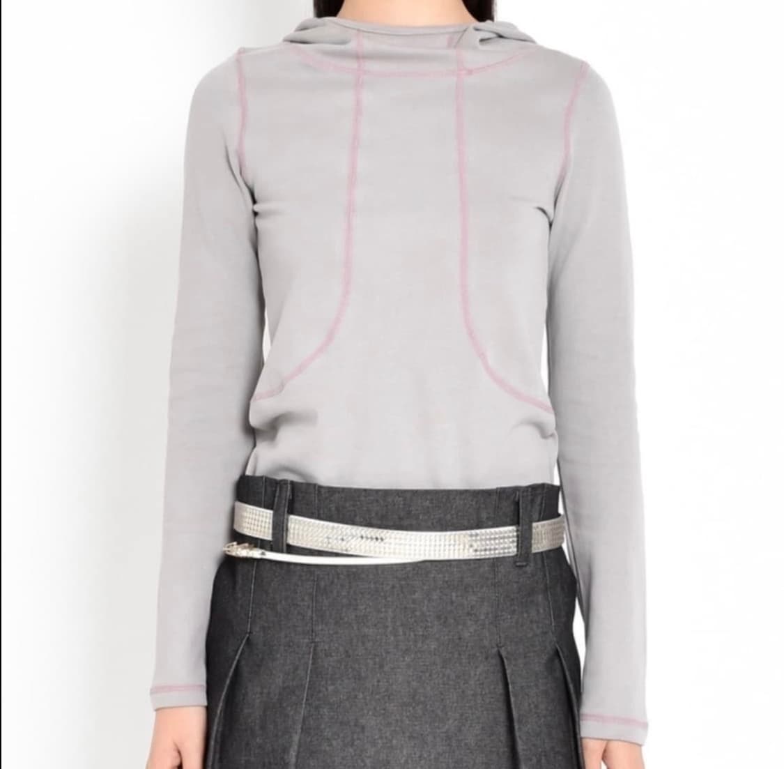 ONSKA Hooded long sleeve gray 상품이미지3