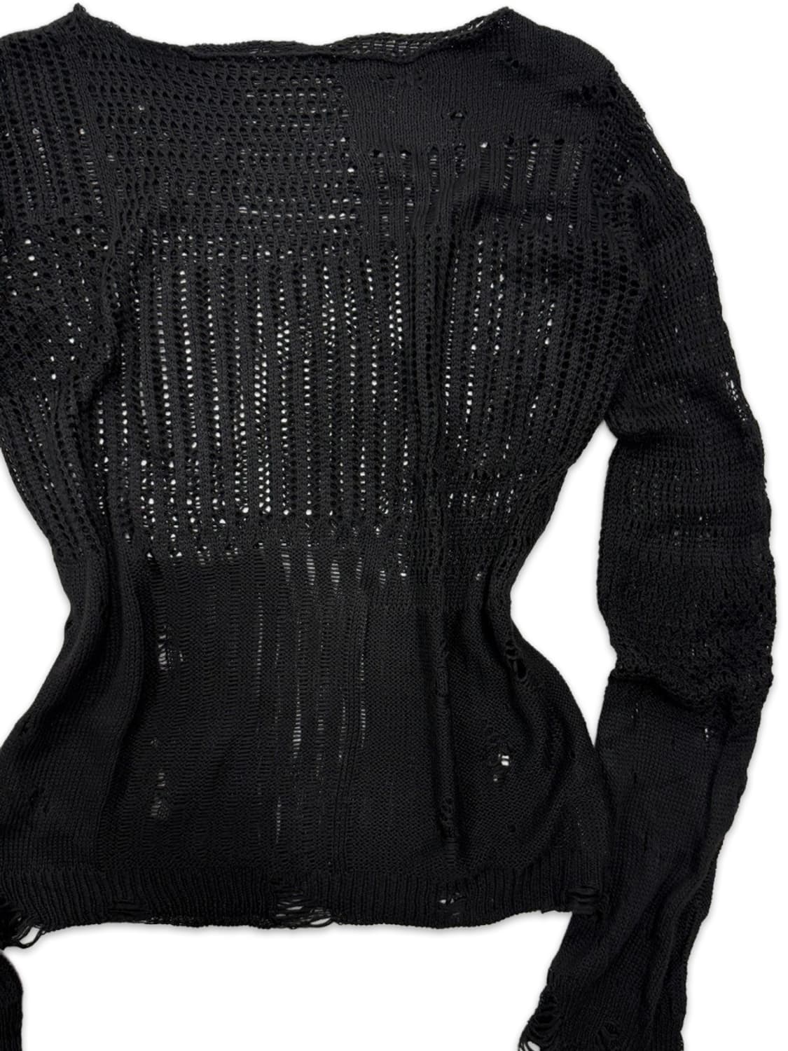 빈티지 블랙 시스루 레이어드 니트 상품이미지3