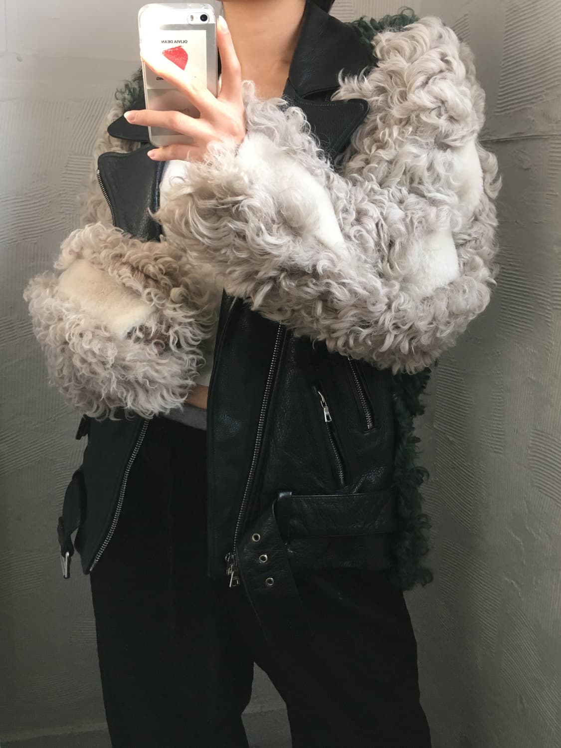 Sandy Liang 레더 퍼트리밍 자켓 상품이미지2