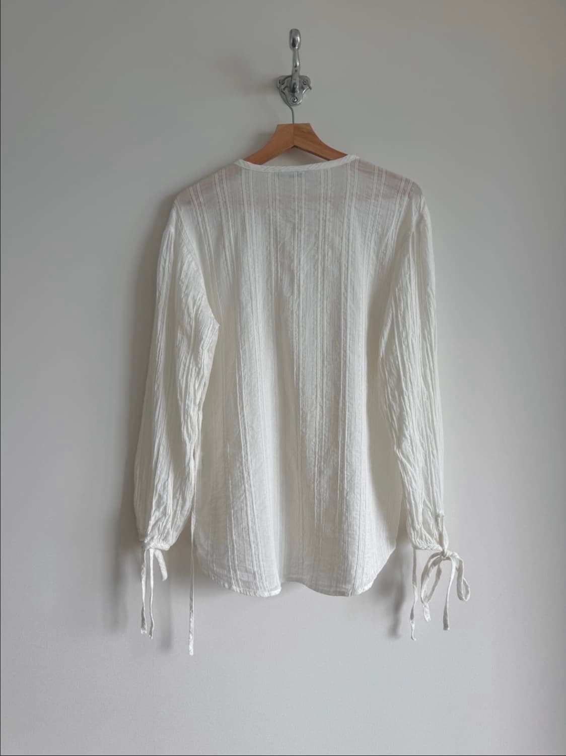 글로니 glowny 화이트 롱슬리브 레이스 블라우스 상품이미지7