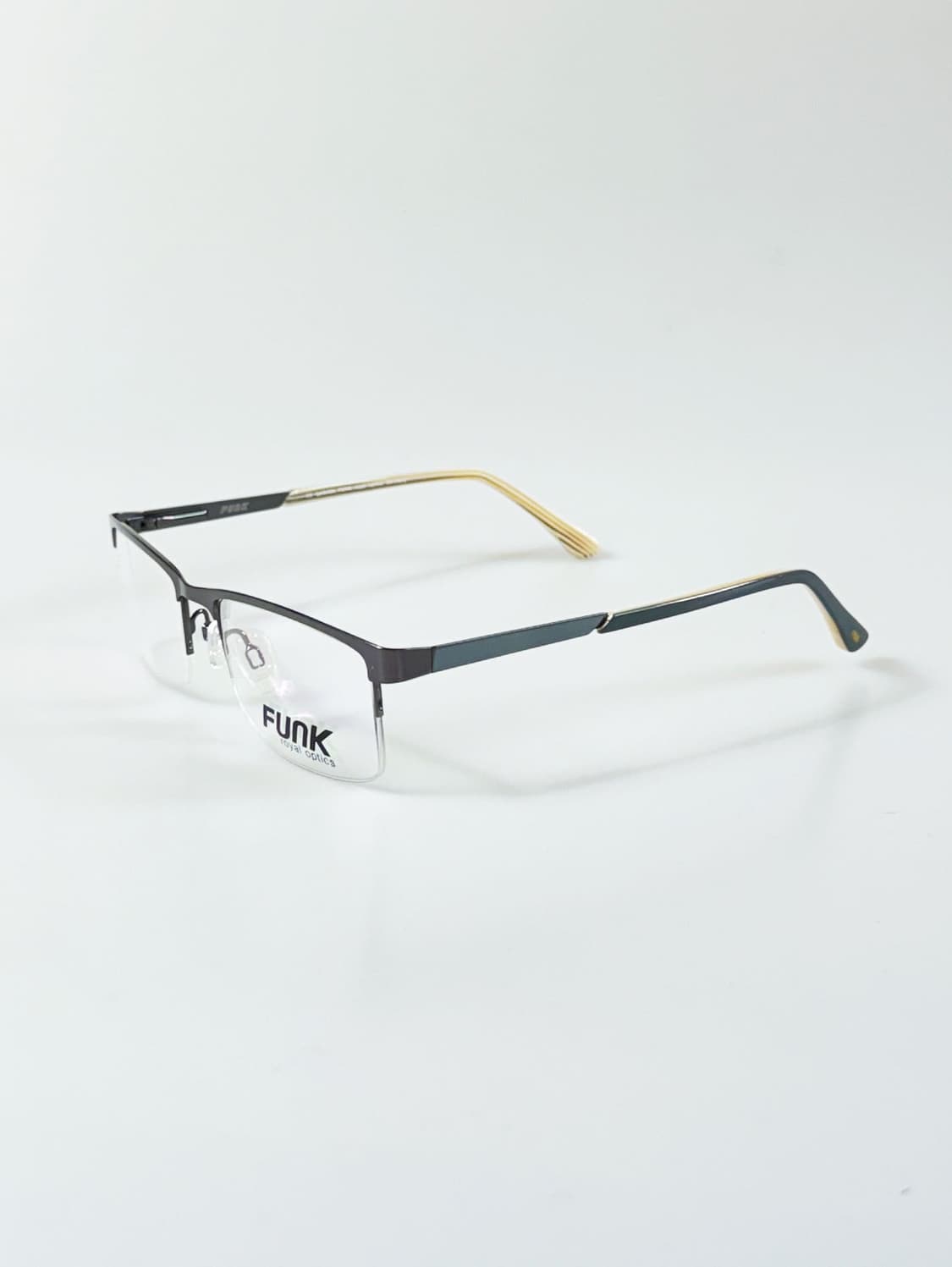 90s FUNK 반무테 메탈 스퀘어 빈티지 안경 상품이미지3