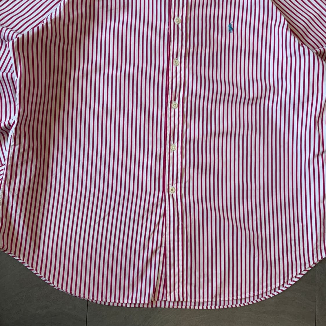 폴로 정품 레드 클래식포니 포플린 스트라이프 셔츠 상품이미지4