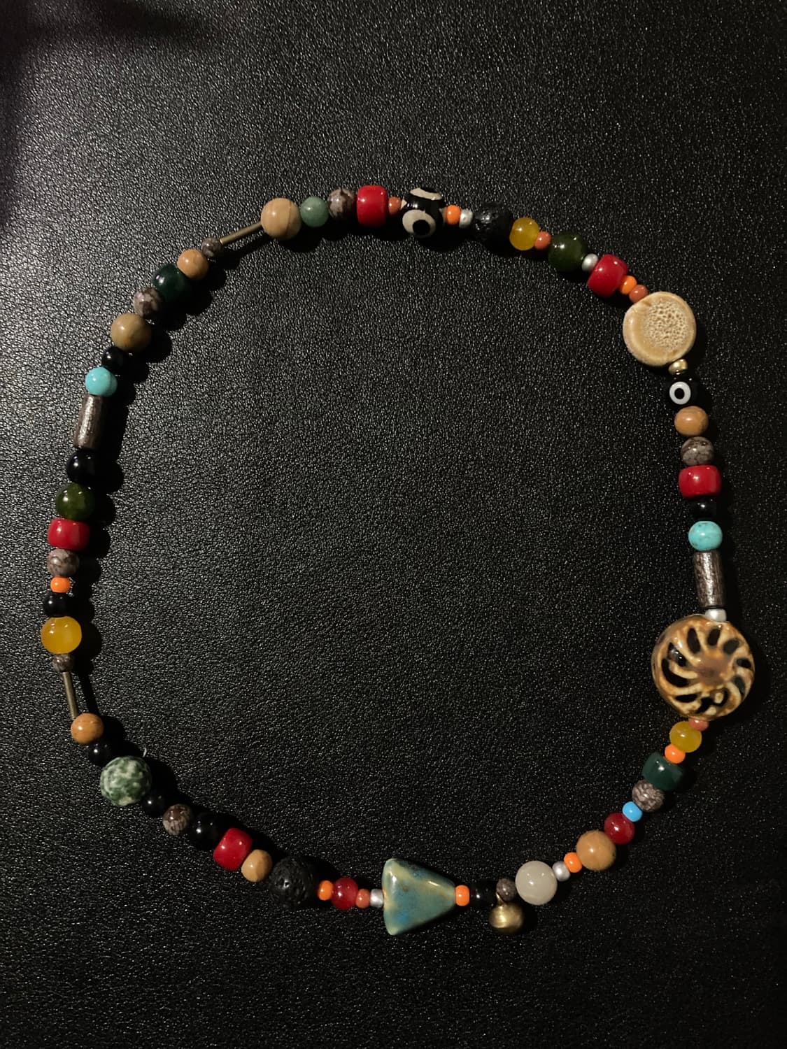 90s 빈티지 복각 데이먼 알반 비즈 목걸이 상품이미지1