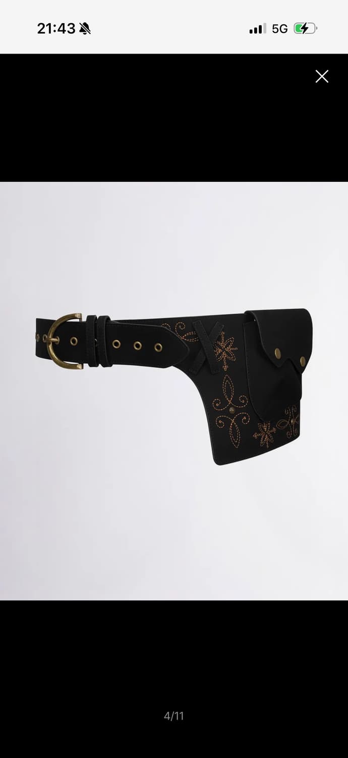 스컬프터 웨스턴 스웨이드 벨트백 새상품 판매 상품이미지1