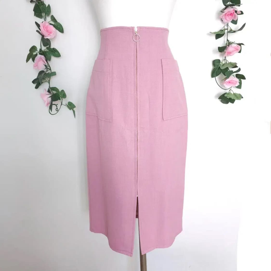 일본빈티지 핑크 롱스커트 롱치마 상품이미지6
