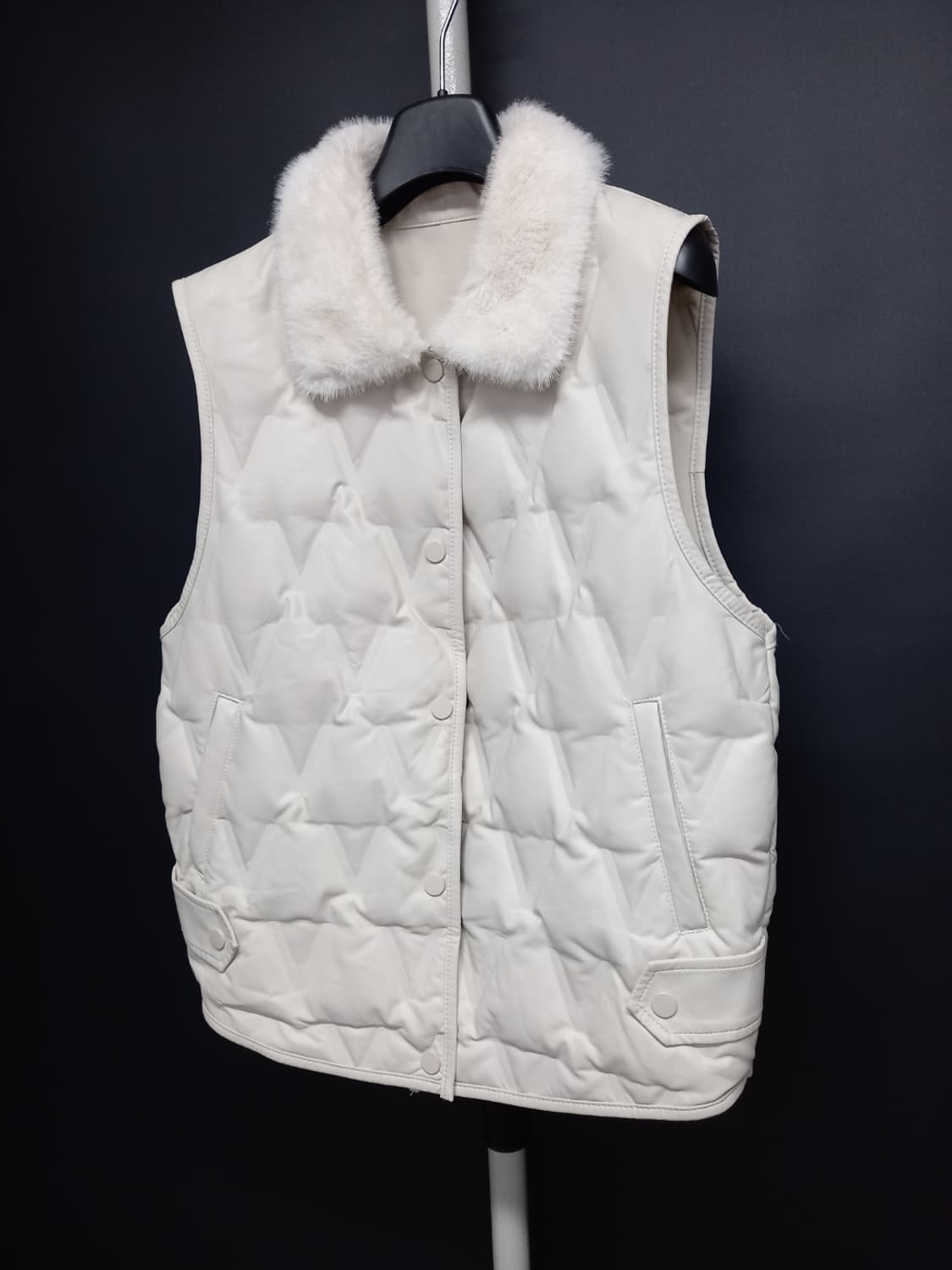 시티지 CITY GEE 퀄팅 페이크레더 베스트 66.55 상품이미지3