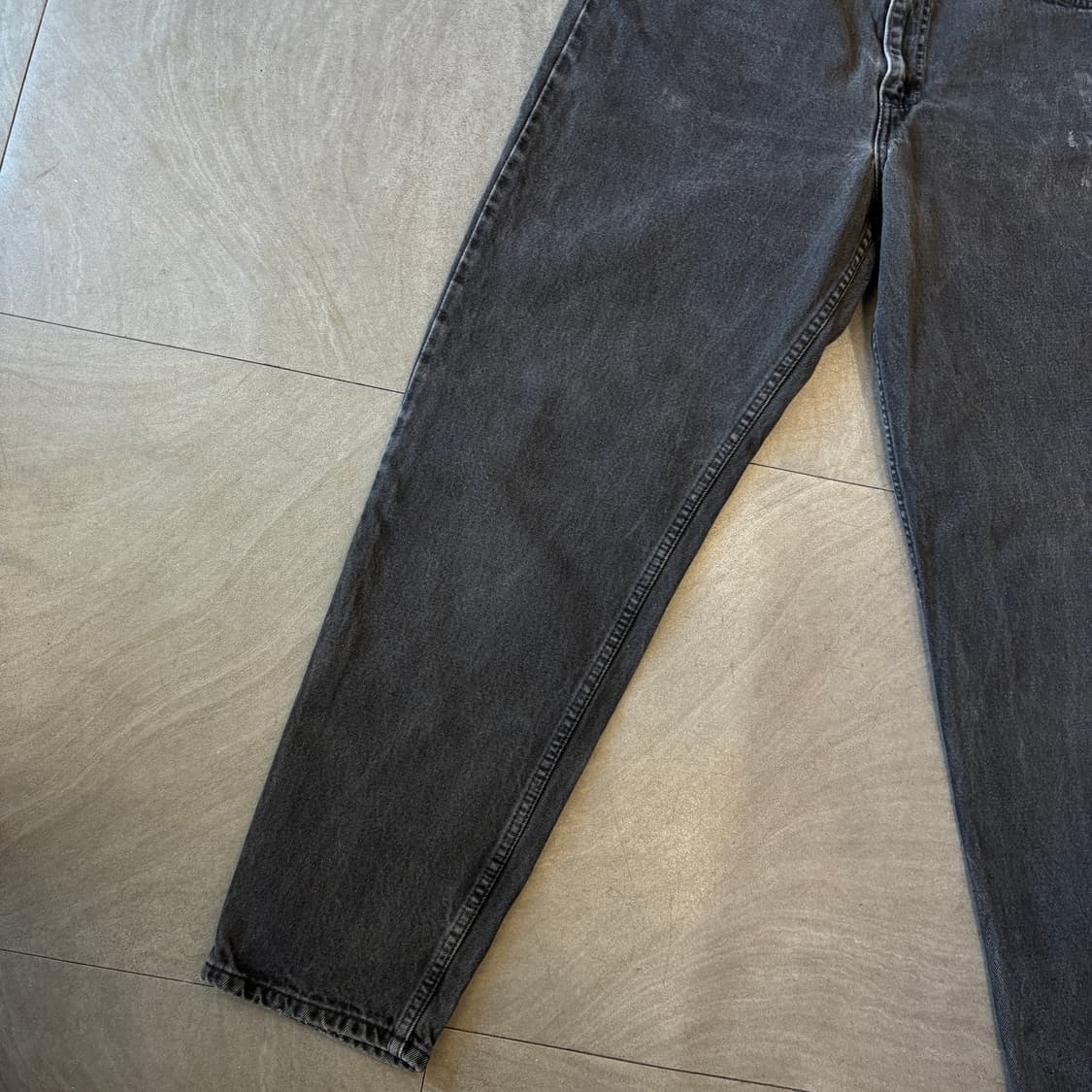 90s Levis 90년대 생산 리바이스 550 데님 오렌지탭 블랙 팬츠 상품이미지7