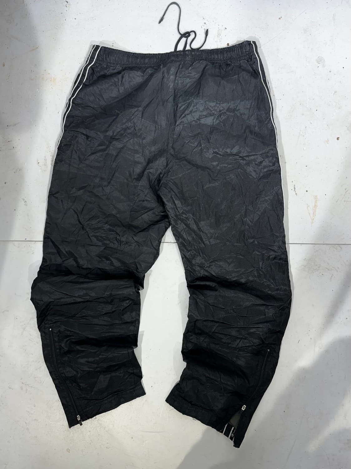 챔피온 블랙 화이트 사이드 라인 트랙 팬츠 M 상품이미지5