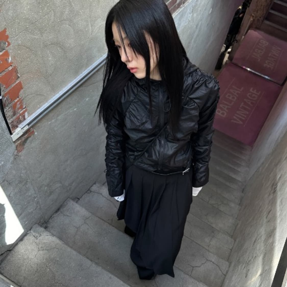 우화 SHIRRING HIGHNECK WINDBREAKER 상품이미지2