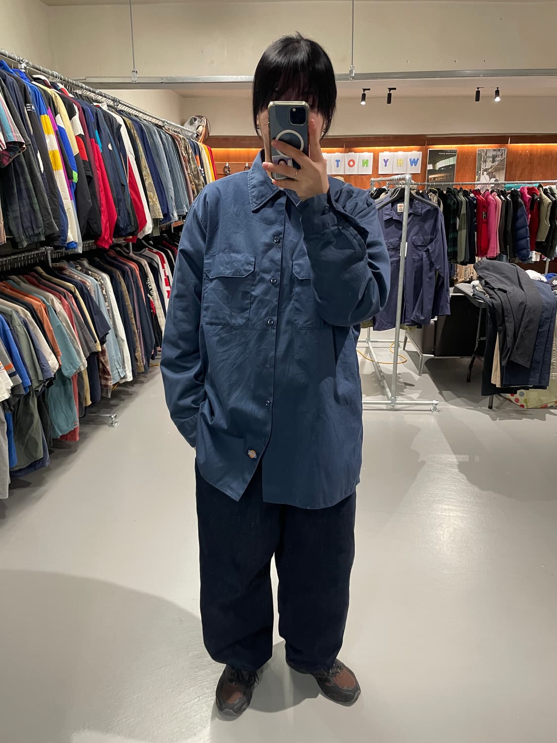 디키즈 워크 셔츠(블루)   상품이미지4