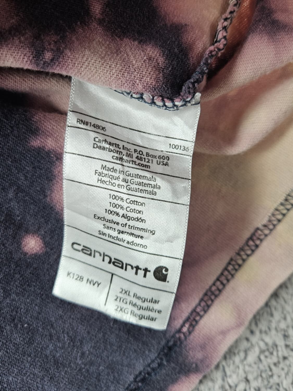 칼하트 다잉 워시드 커스텀 헨리넥 롱슬리브 ( 2XL ) / 10586 상품이미지8