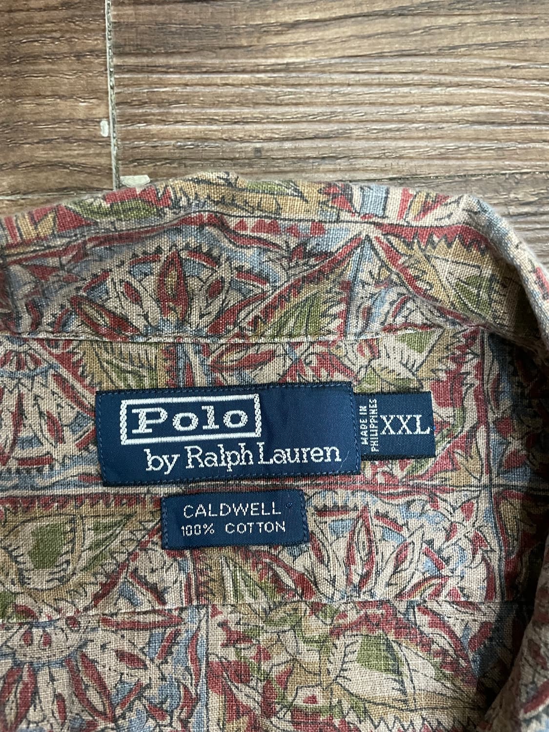 90s 폴로 랄프로렌 CALDWELL 패턴 셔츠 상품이미지5