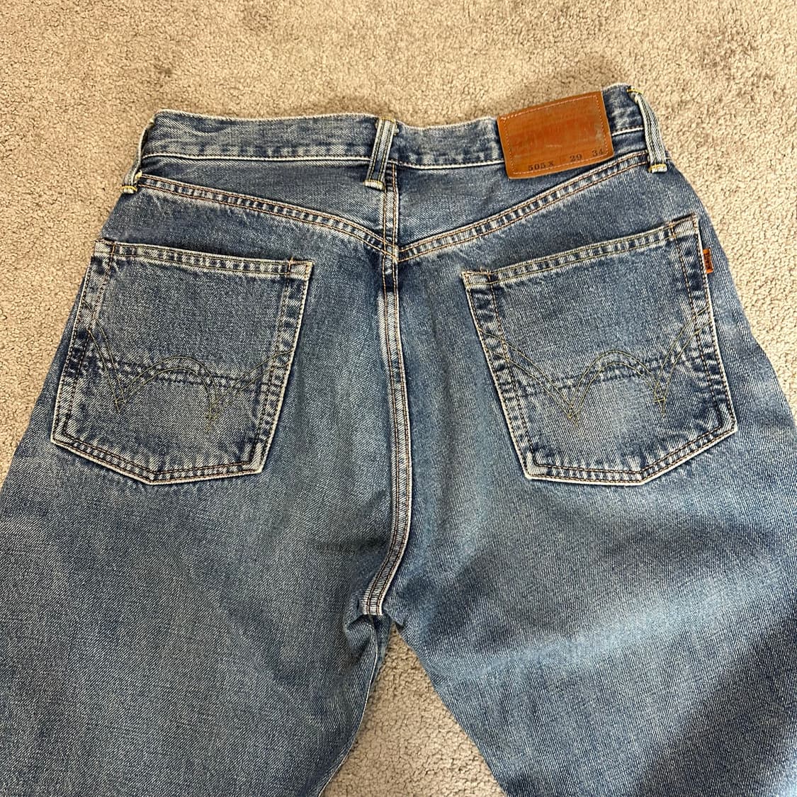 에드윈505 505X 셀비지 와이드핏 데님 팬츠(29) 상품이미지9