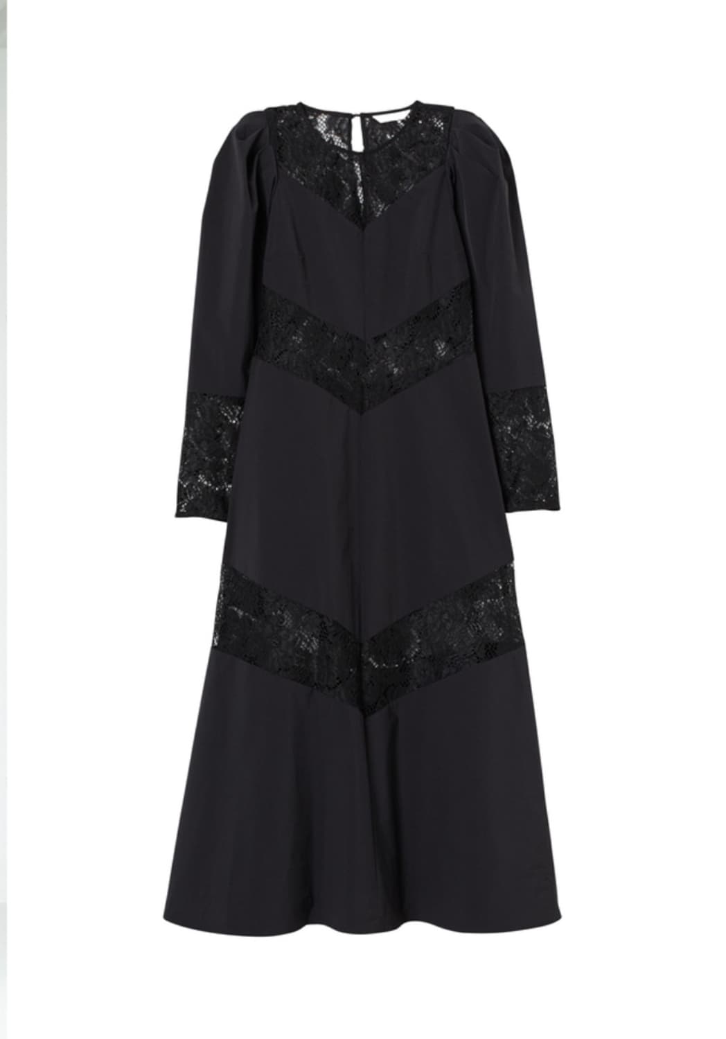 [55]H&M 레이스 트리밍 블랙 맥시 원피스 상품이미지2