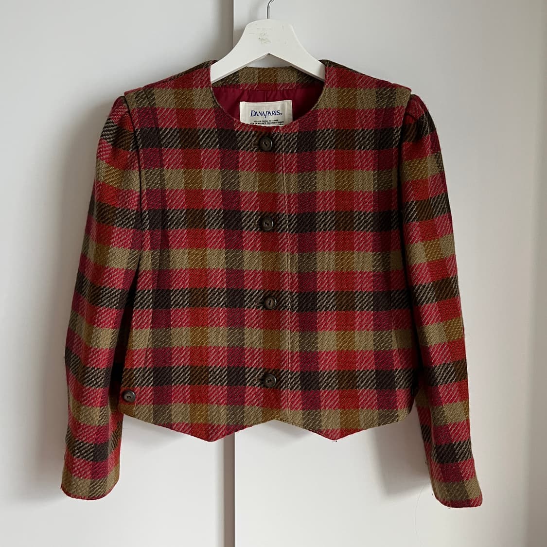 DANA paris 90's Wool Check Jacket 일본제 상품이미지2