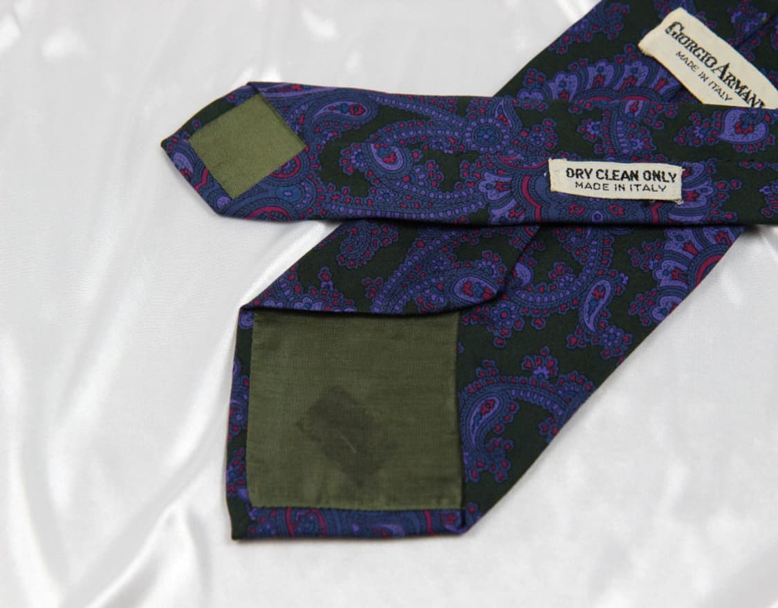 알마니 9.1cm A등급 페이즐리 남자 명품 넥타이 상품이미지4
