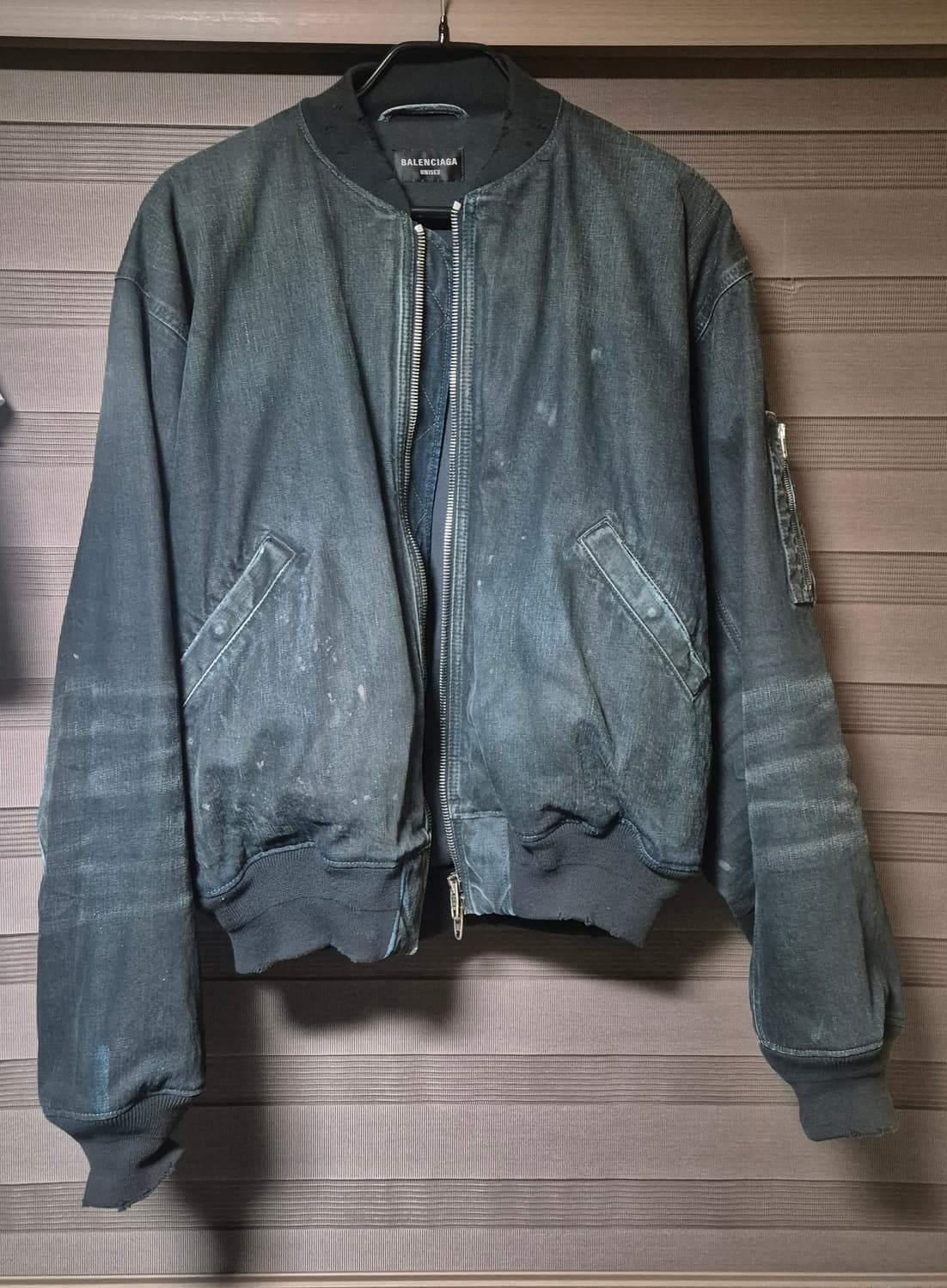 [M]25스프링 발렌시아가 데님 봄버 상품이미지1