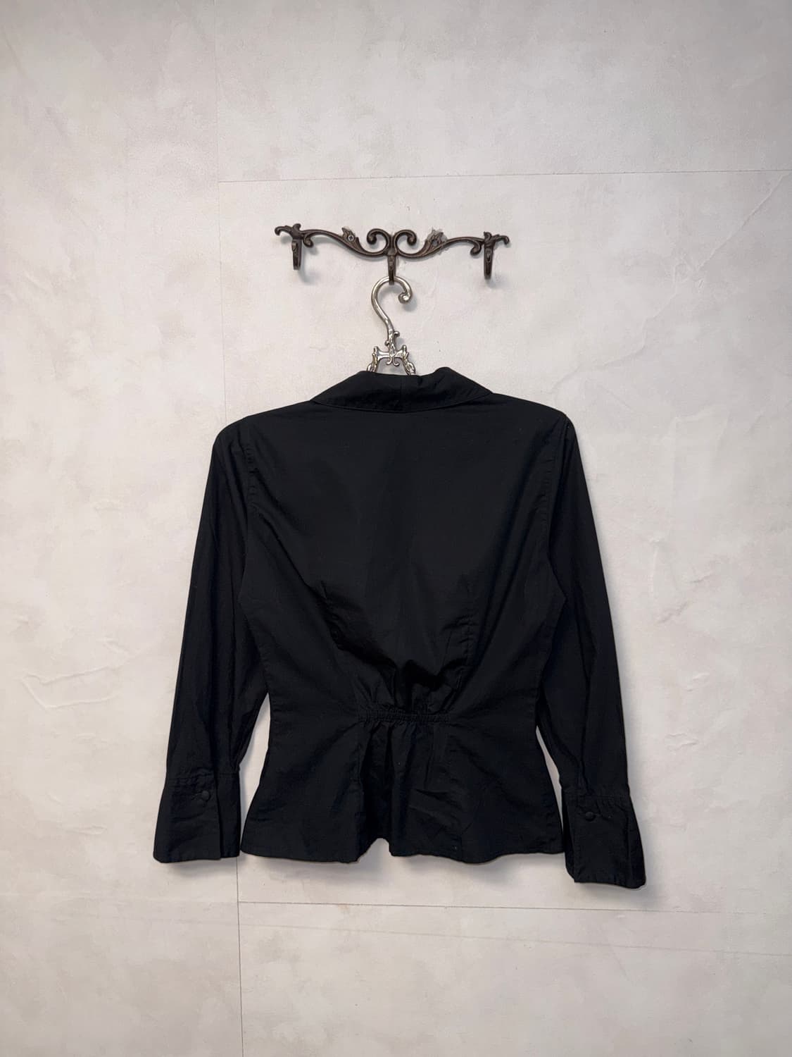 Anne Fontaine black rose button blouse  상품이미지6