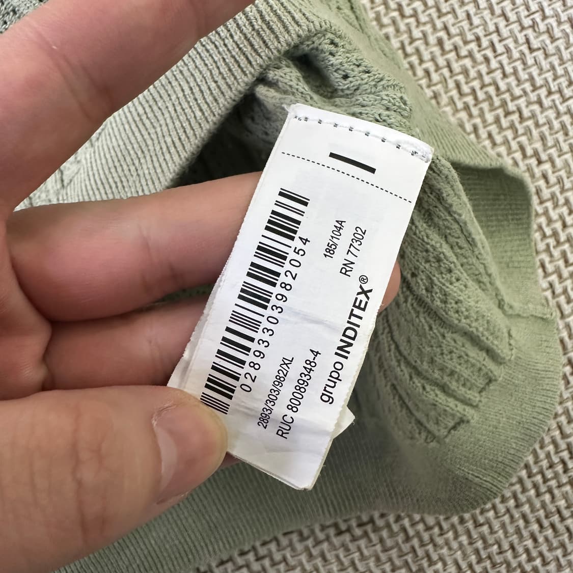 XL 자라 골지 카라 반팔 니트 티 0409D 상품이미지3