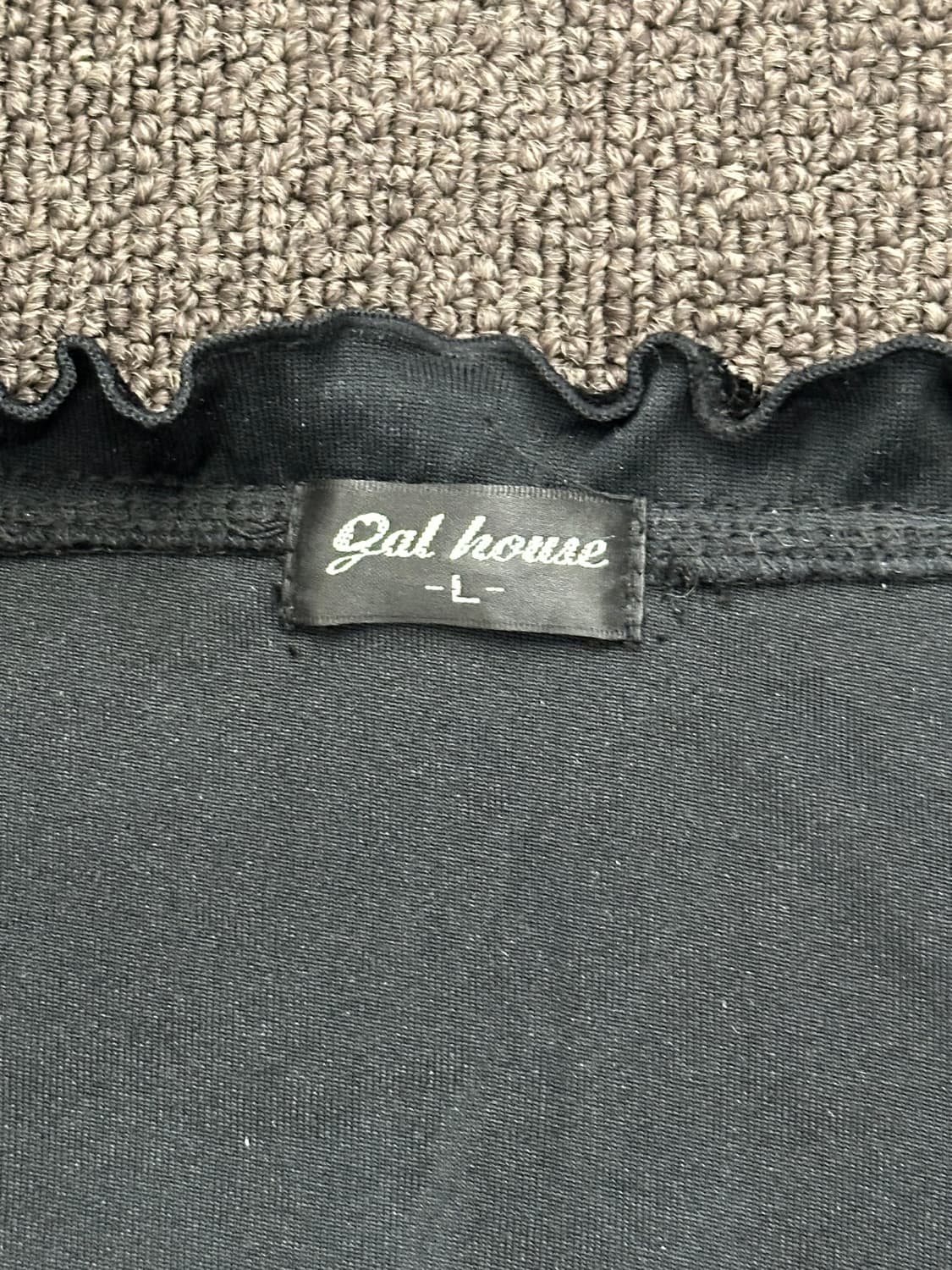 L)Japanese vintage 여성 벨벳 프릴 나시 상품이미지4