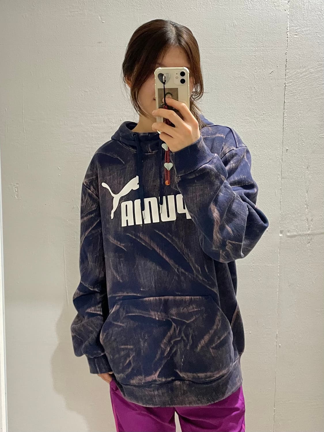 푸마 블리치 워싱 후드티 상품이미지1