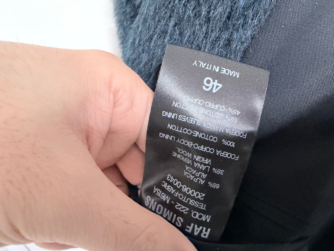 라프시몬스 raf simons 23aw 알파카 오버코트/46(free) 상품이미지5