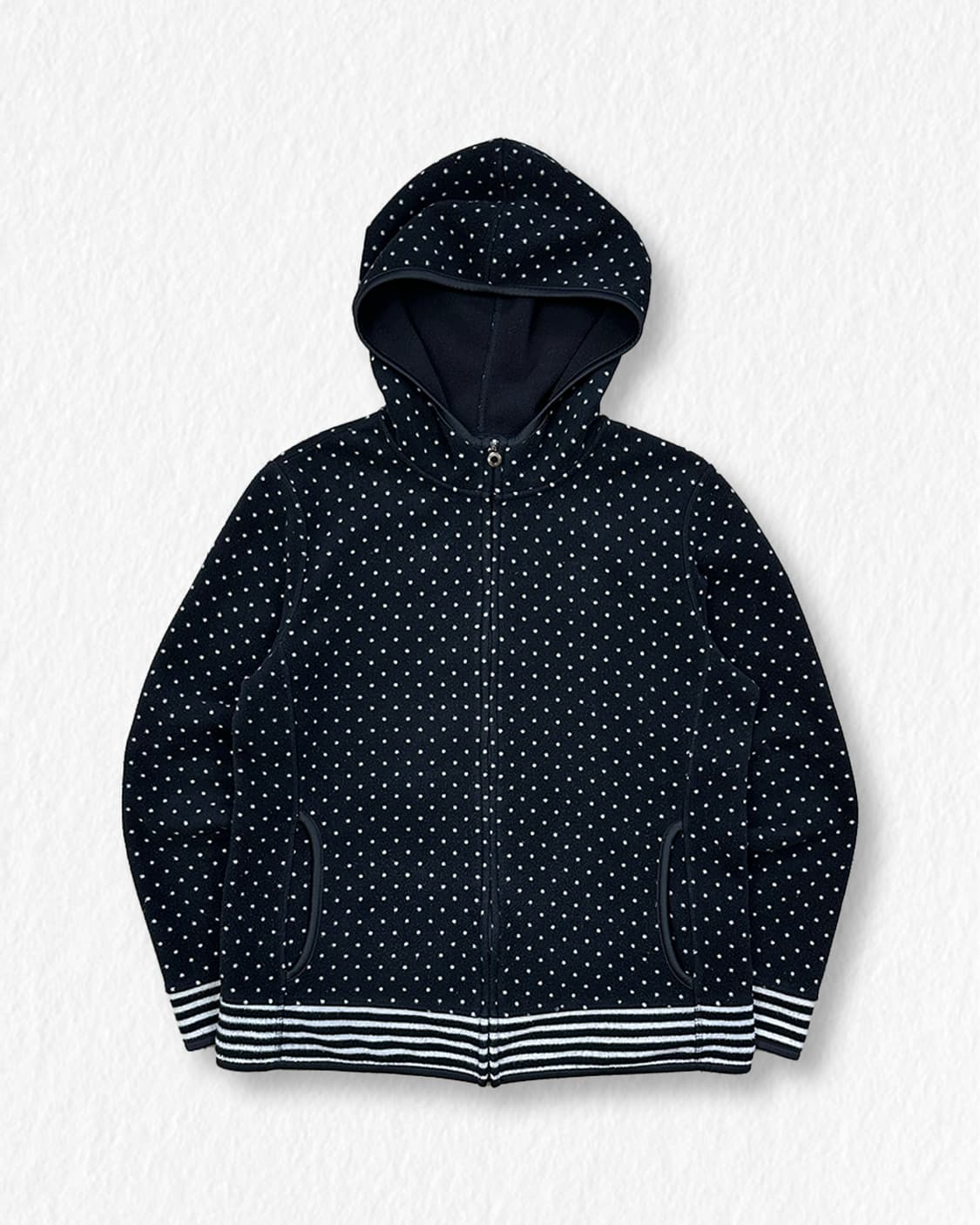 크로커다일 도트 플리스 후드집업 상품이미지1