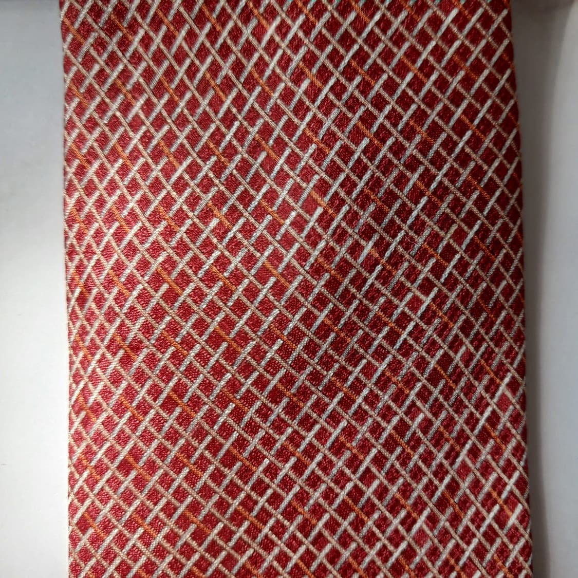 에스.티. 듀퐁 실크 오렌지 패턴 넥타이 8.5cm A등급 E825 상품이미지7