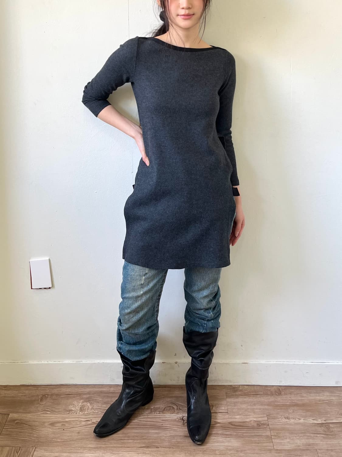 LANVIN 트임 울 원피스 상품이미지7