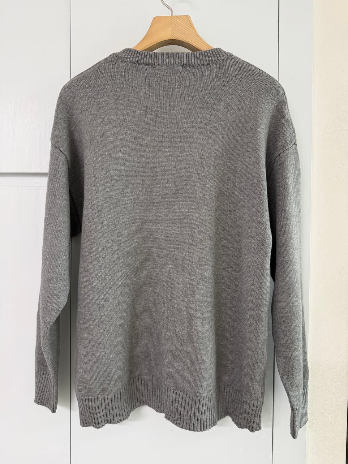 아미 빅자수 니트 그레이 M 상품이미지4