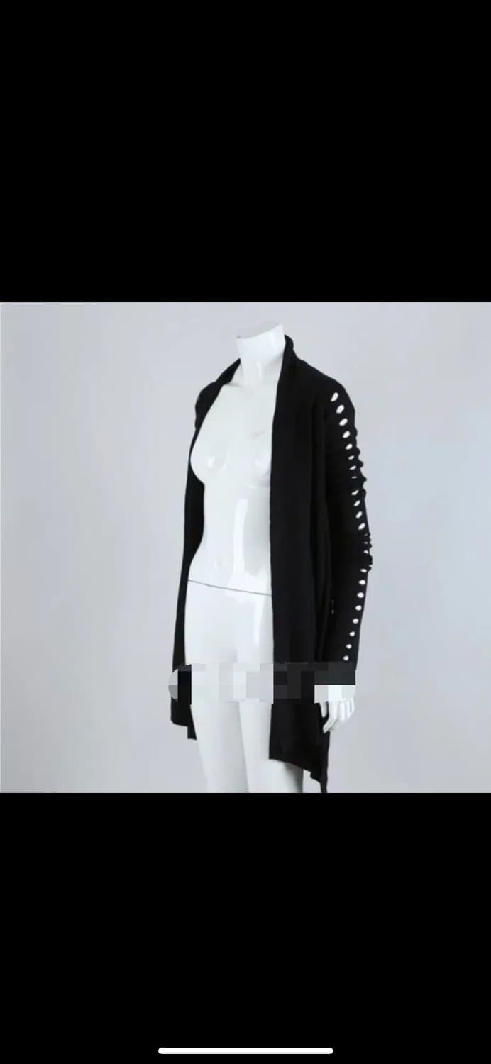 릭오웬스 펀칭 슬리브 언발란스 가디건 상품이미지2