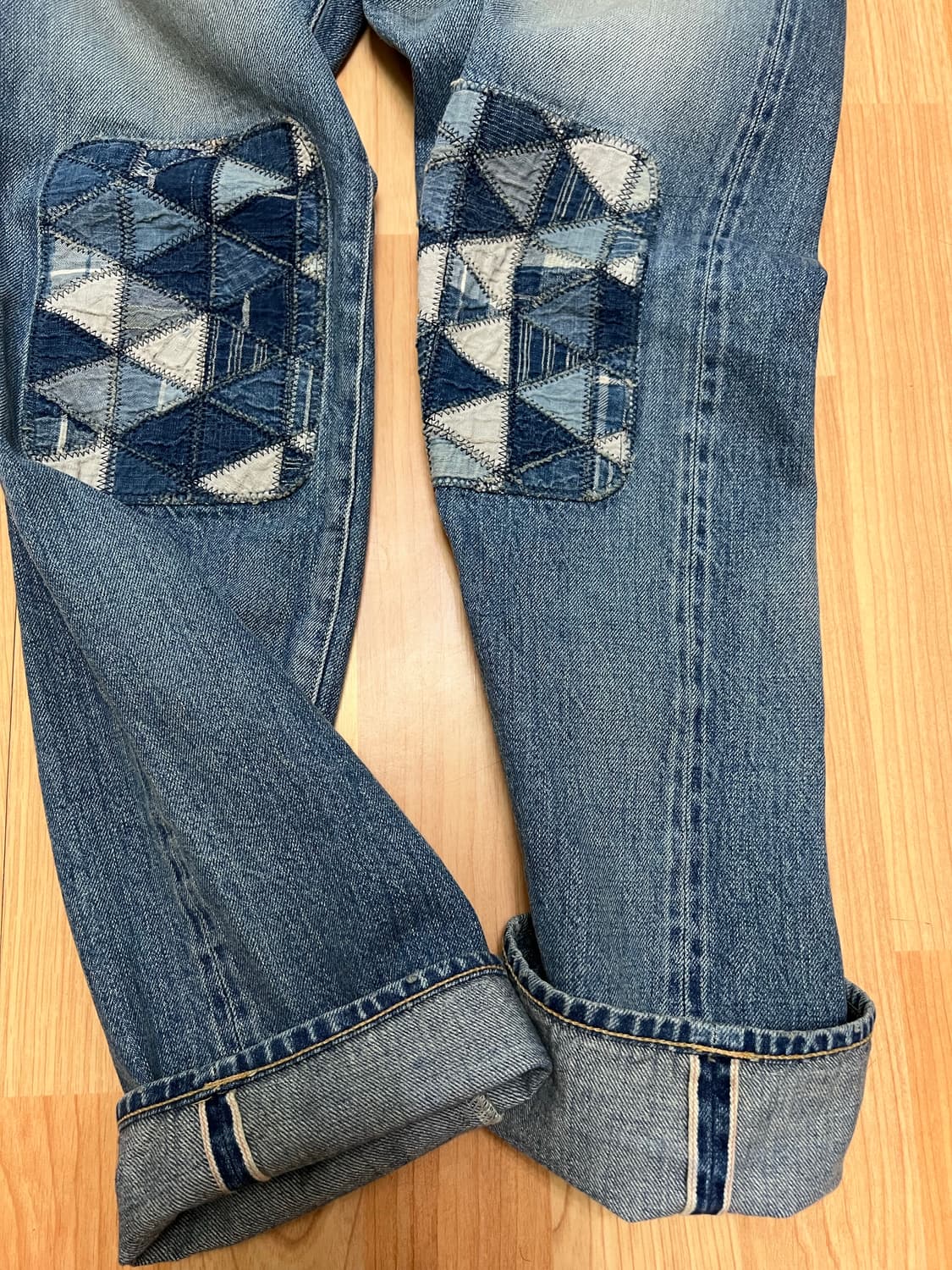 Maru sankaku peke 마루산카쿠페케 사시코 데님 30 상품이미지5