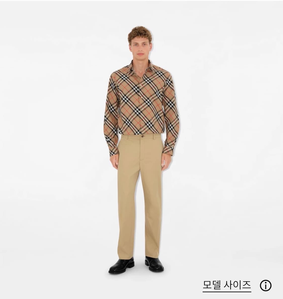 25SS 다니엘리 사선 체크 코튼 셔츠 M  상품이미지2