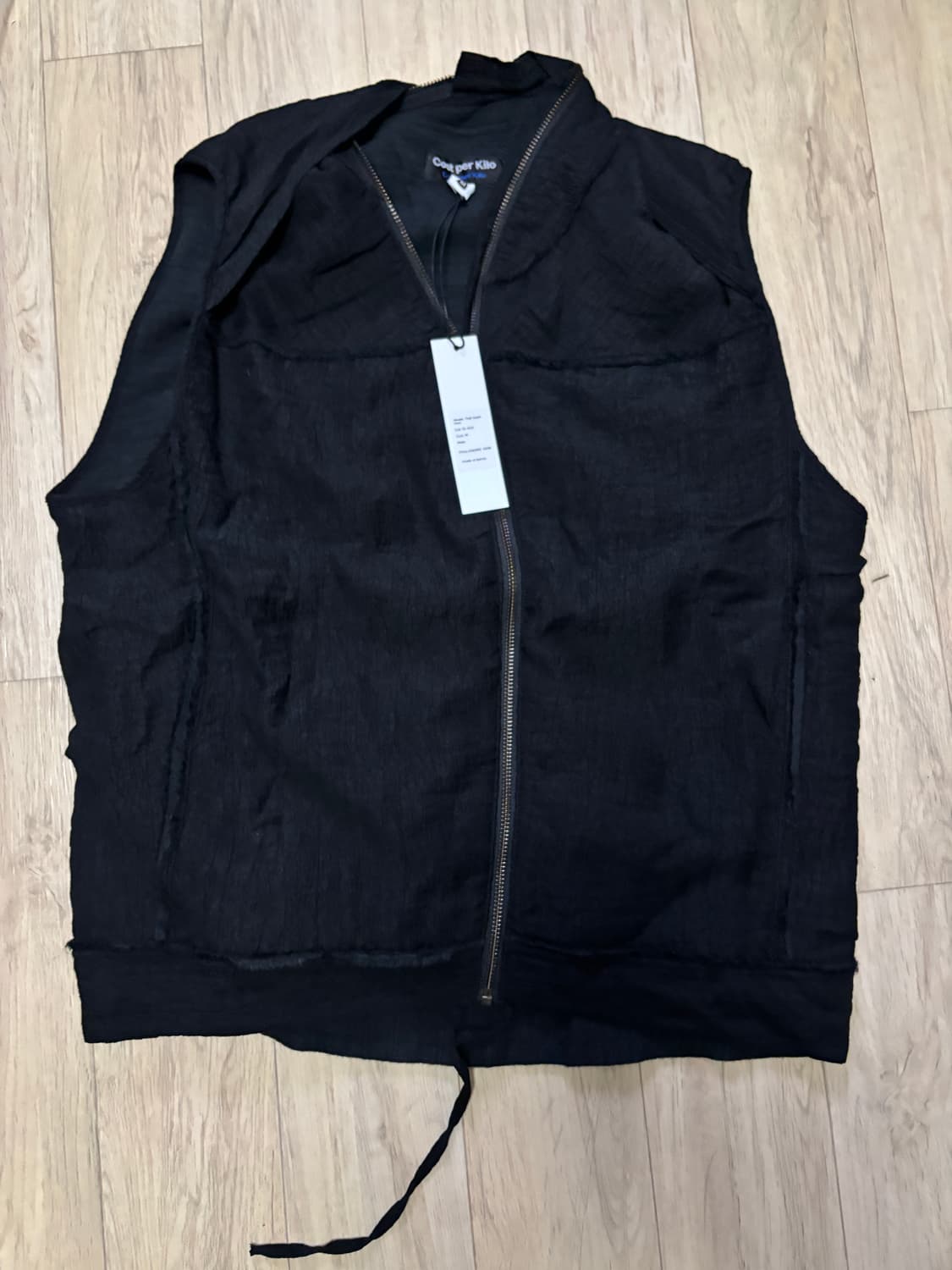 (M) COSTPERKILO PULL BACK VEST BLACK 상품이미지2