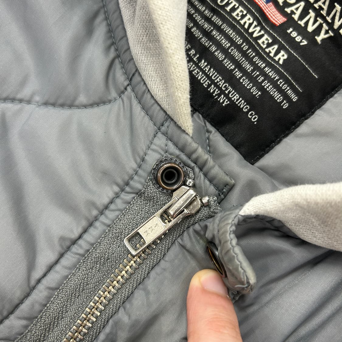 폴로 빈티지 성조기 후드 퀼팅 자켓(L) 상품이미지7