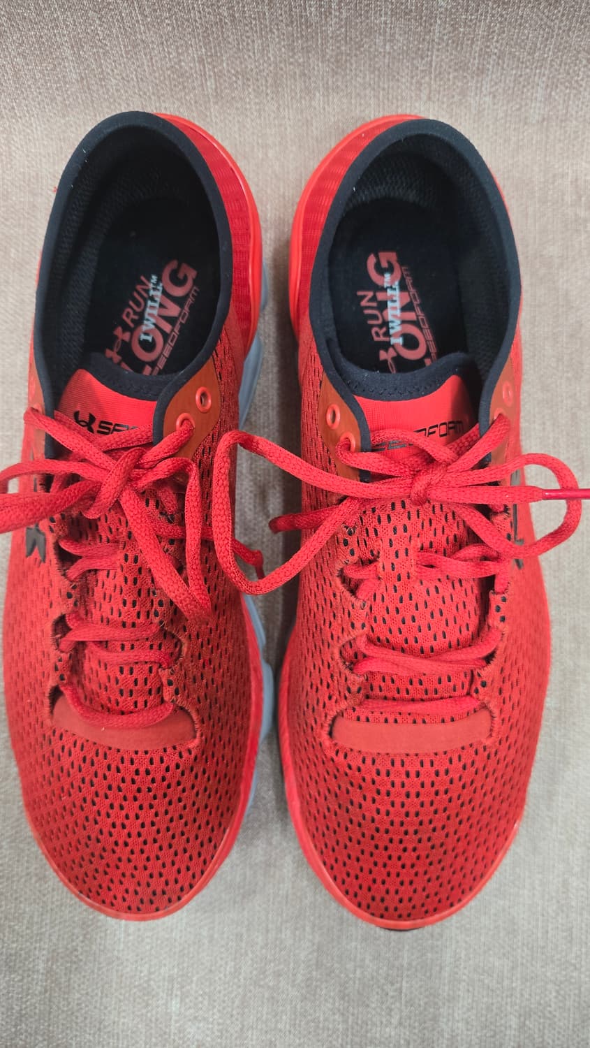 언더아머 285mm-  차지드 스피드폼 인테이크2 비비드레드 런닝화  상품이미지2