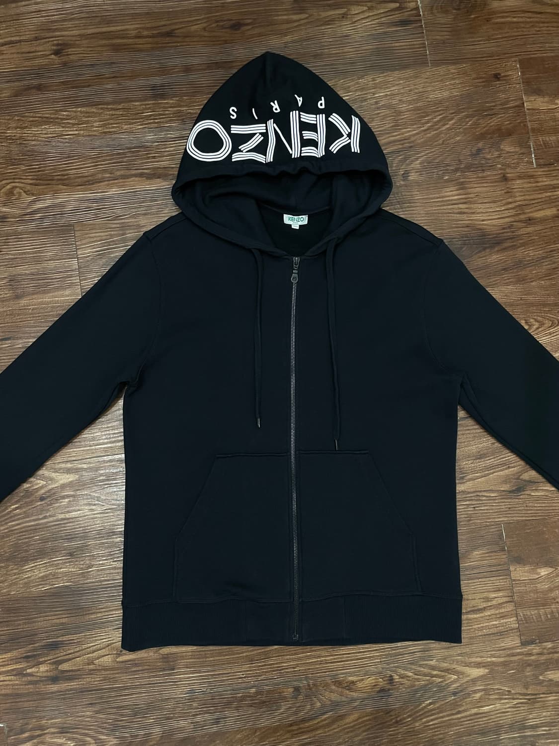 겐조 KENZO 로고 블랙 후드집업 상품이미지3