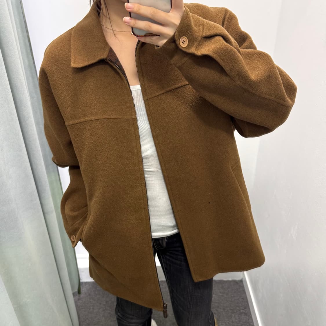 입생로랑 브라운 울집업 상품이미지2