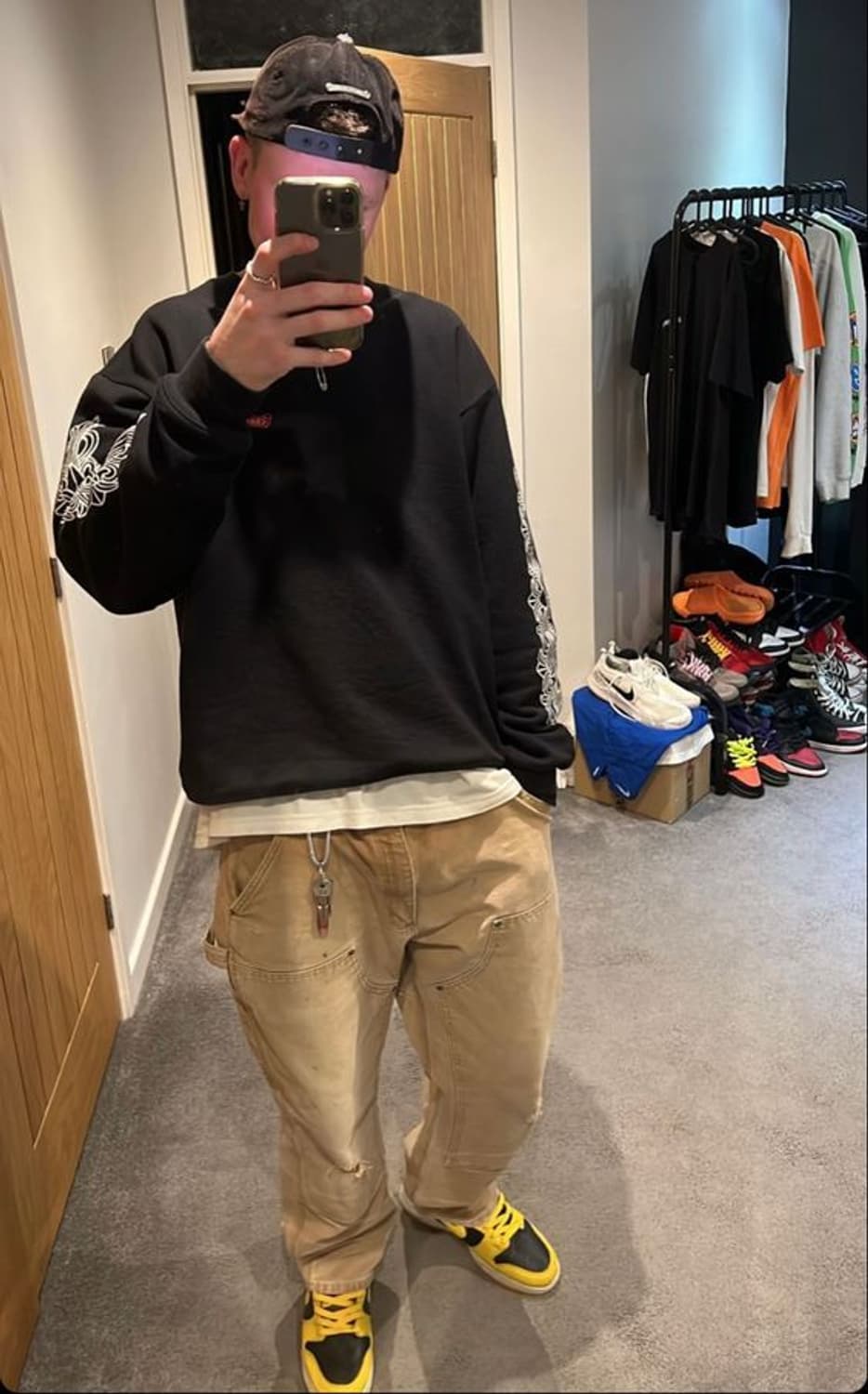 올드 칼하트 더블니 워크팬츠 브라운 62W 상품이미지1