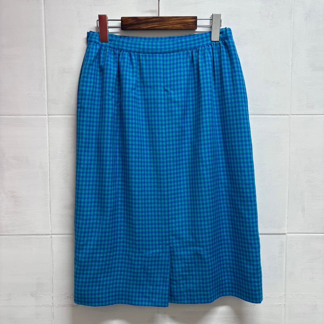 80's PENDLETON 펜들턴 비비드 체크 미디 스커트  상품이미지4