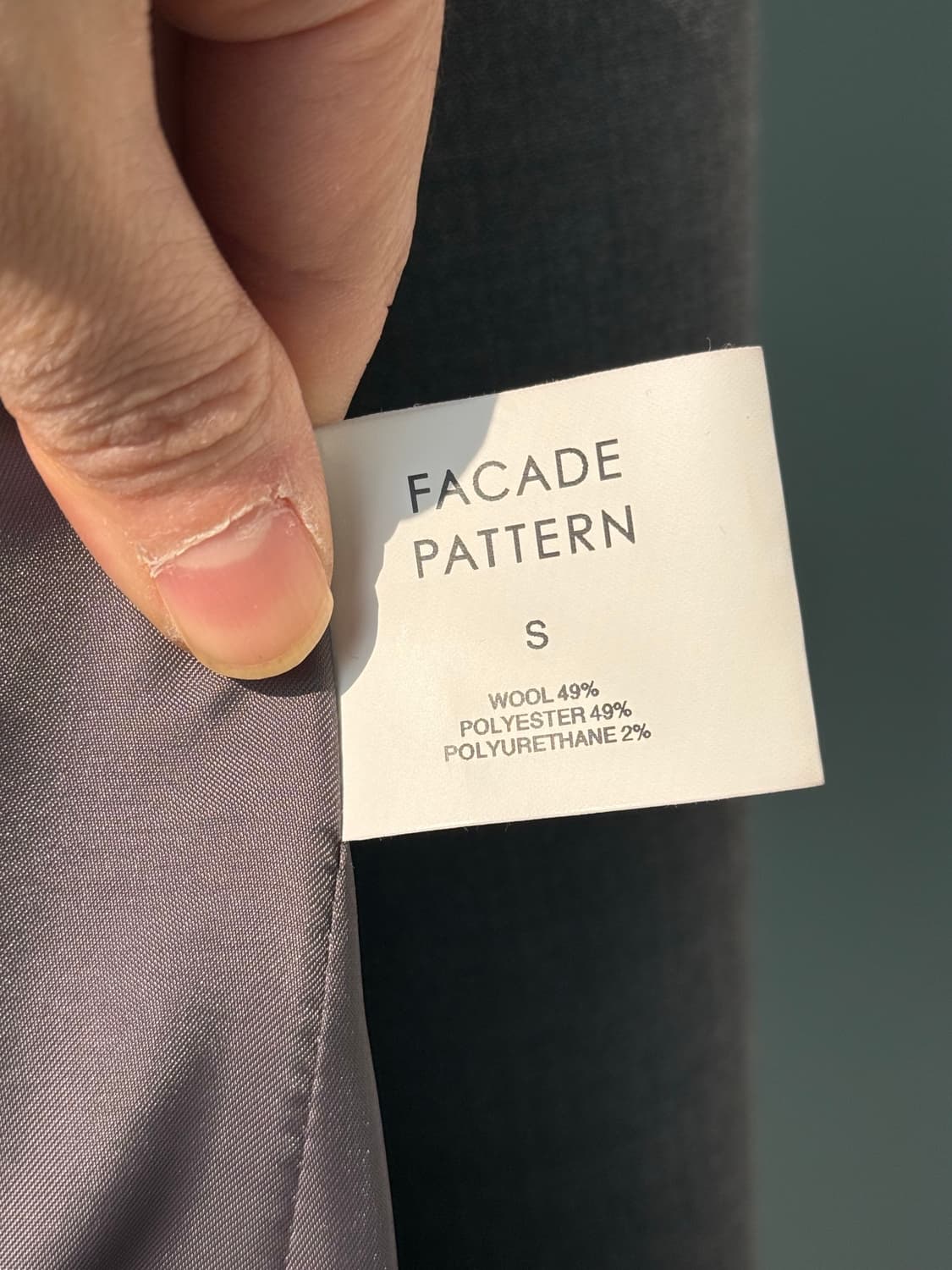 파사드 패턴 그레이 자켓 S 상품이미지3