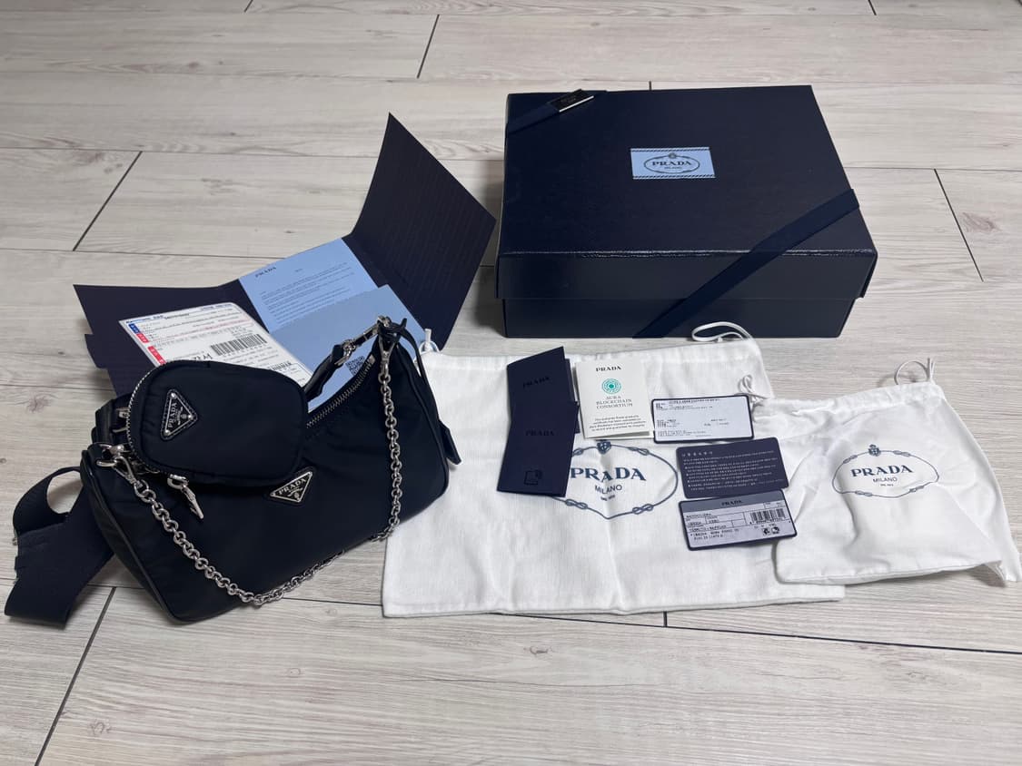 [정품] 프라다 리나일론 테수토 체인 호보백 풀박 상품이미지1