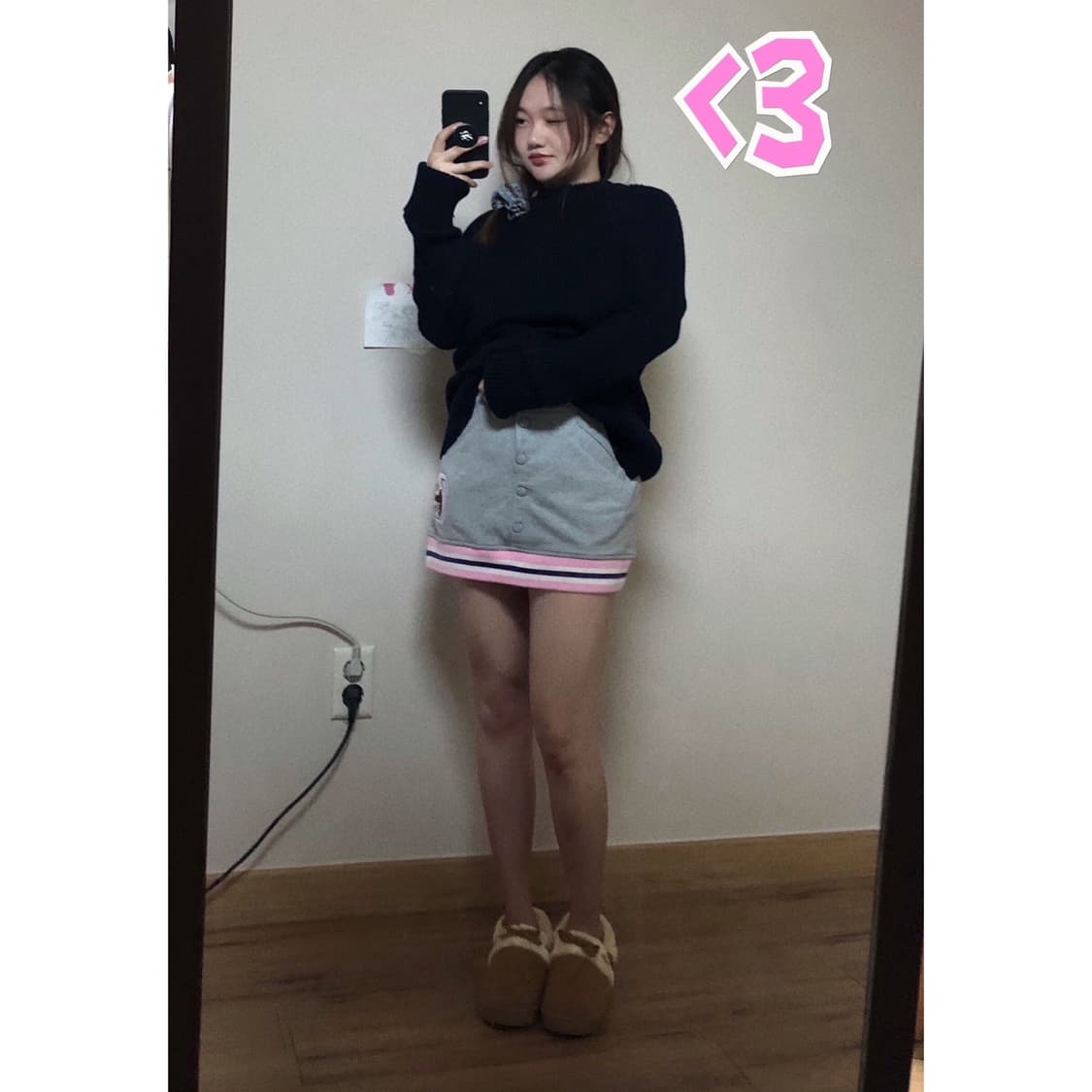 블루 체크 스크런치 🖌️  상품이미지6