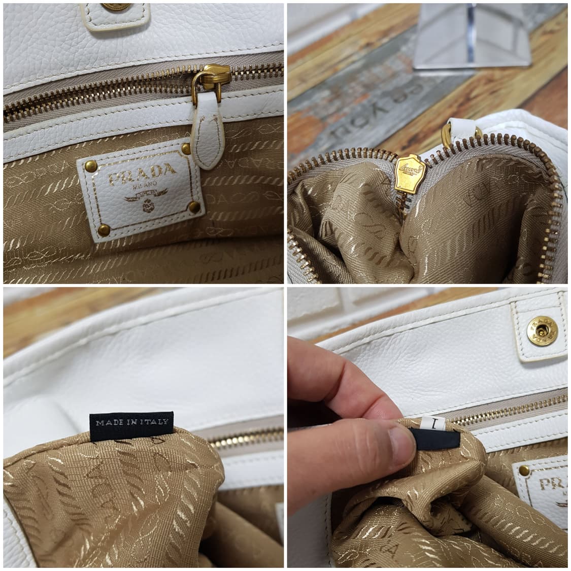 [정품] 프라다 빅로고 캔버스 스몰토트백 상품이미지10