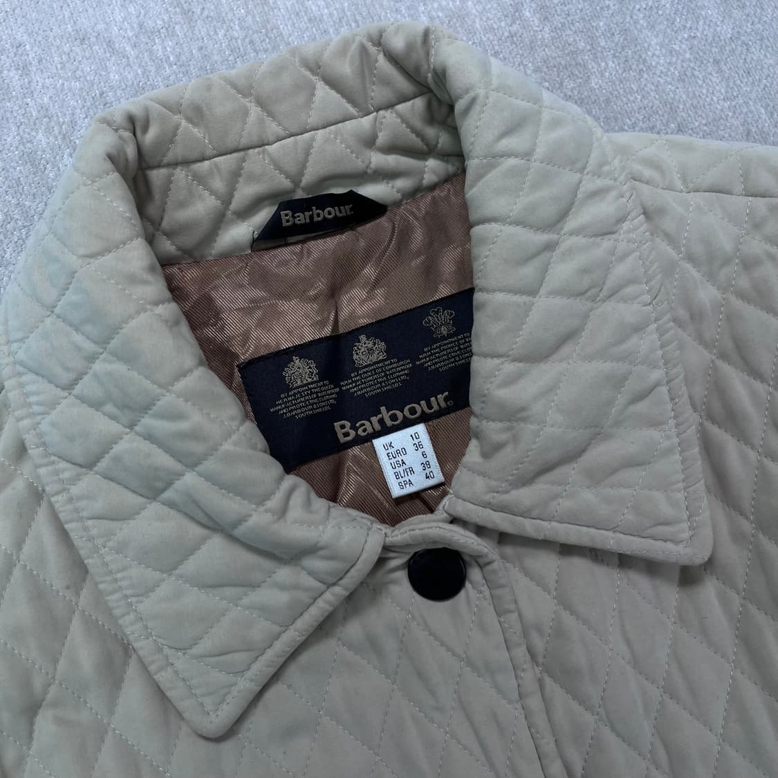 95 바버 퀄팅 버튼 자켓 상품이미지2