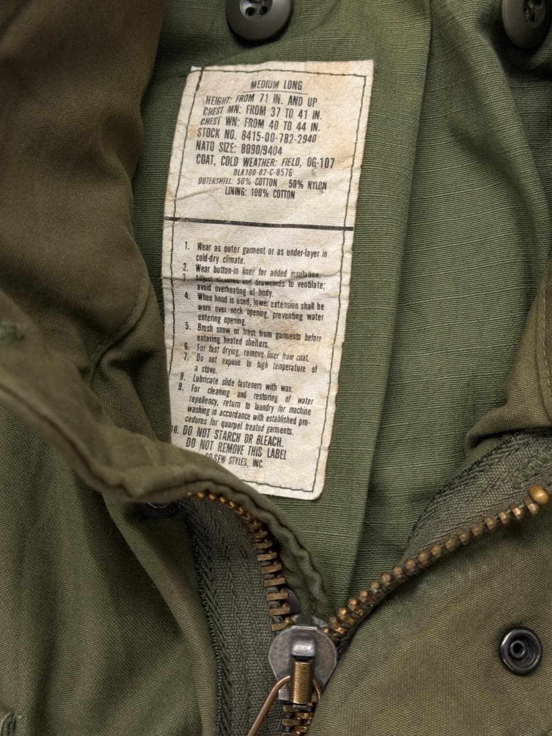 오리지널 US ARMY M65 필드자켓 상품이미지7