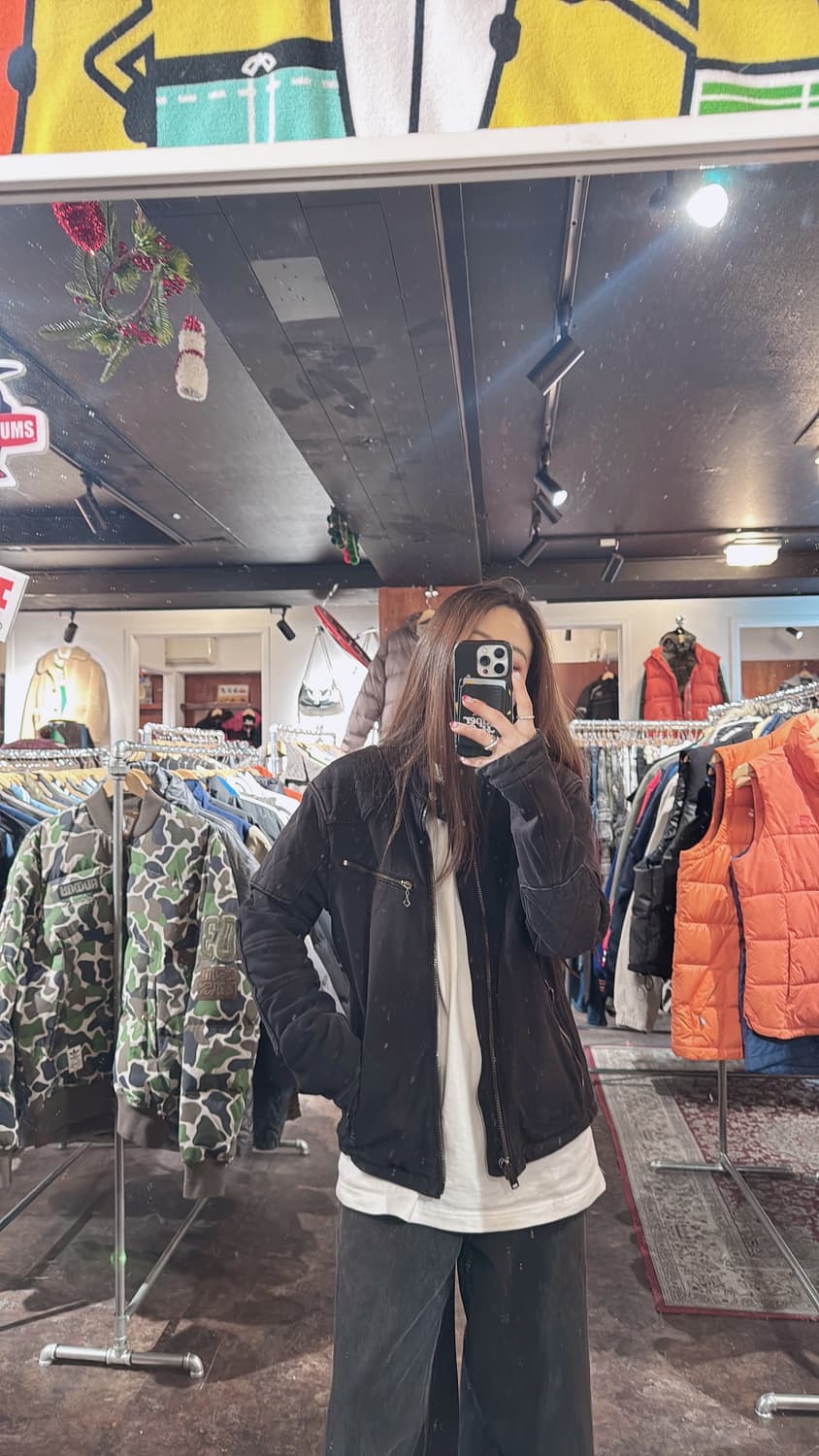 폴로 랄프로렌 피그먼트 누빔 블랙 바이커 자켓 집업자켓 S 상품이미지7