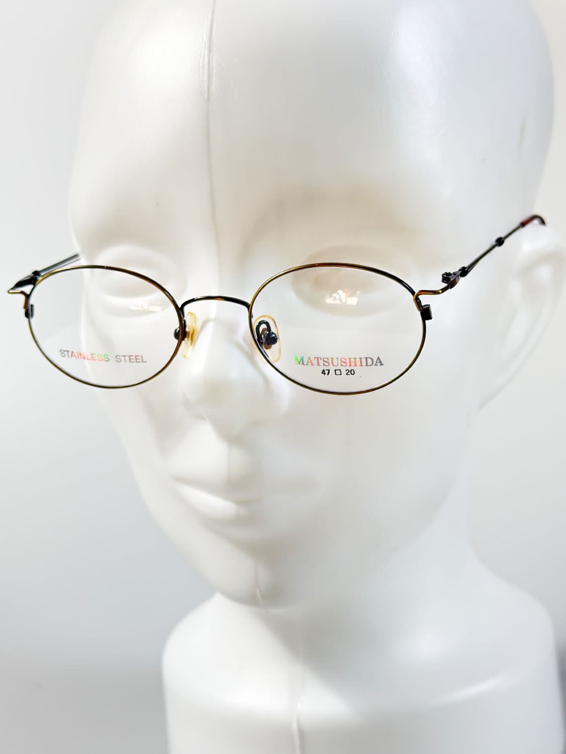 90s 일본제 MATSUSHIDA 슬림 라운드 빈티지 안경 상품이미지8