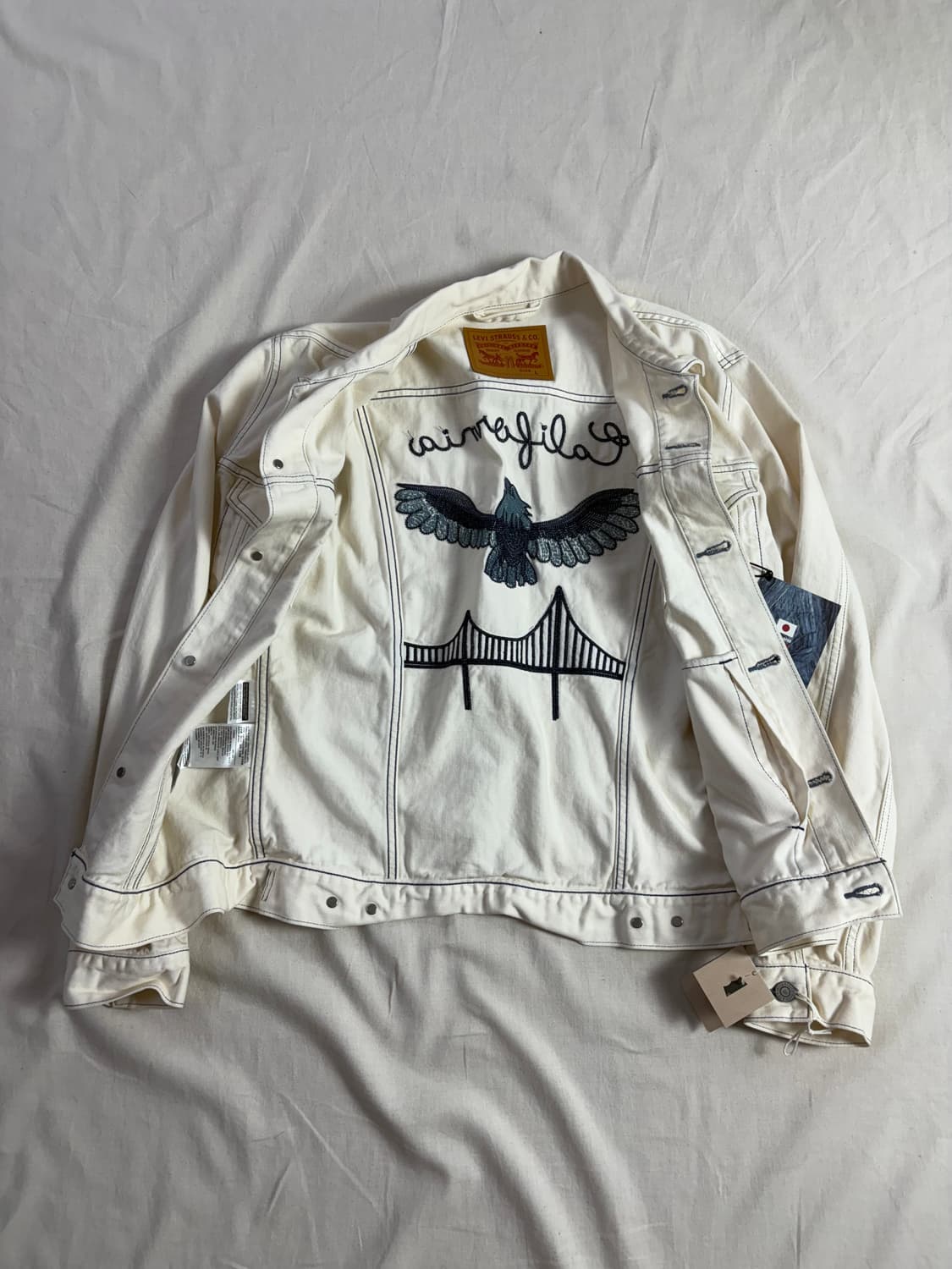 Levis Japan 리바이스 재팬 캘리포니아 자수 데님 트러커 자켓 L 상품이미지4