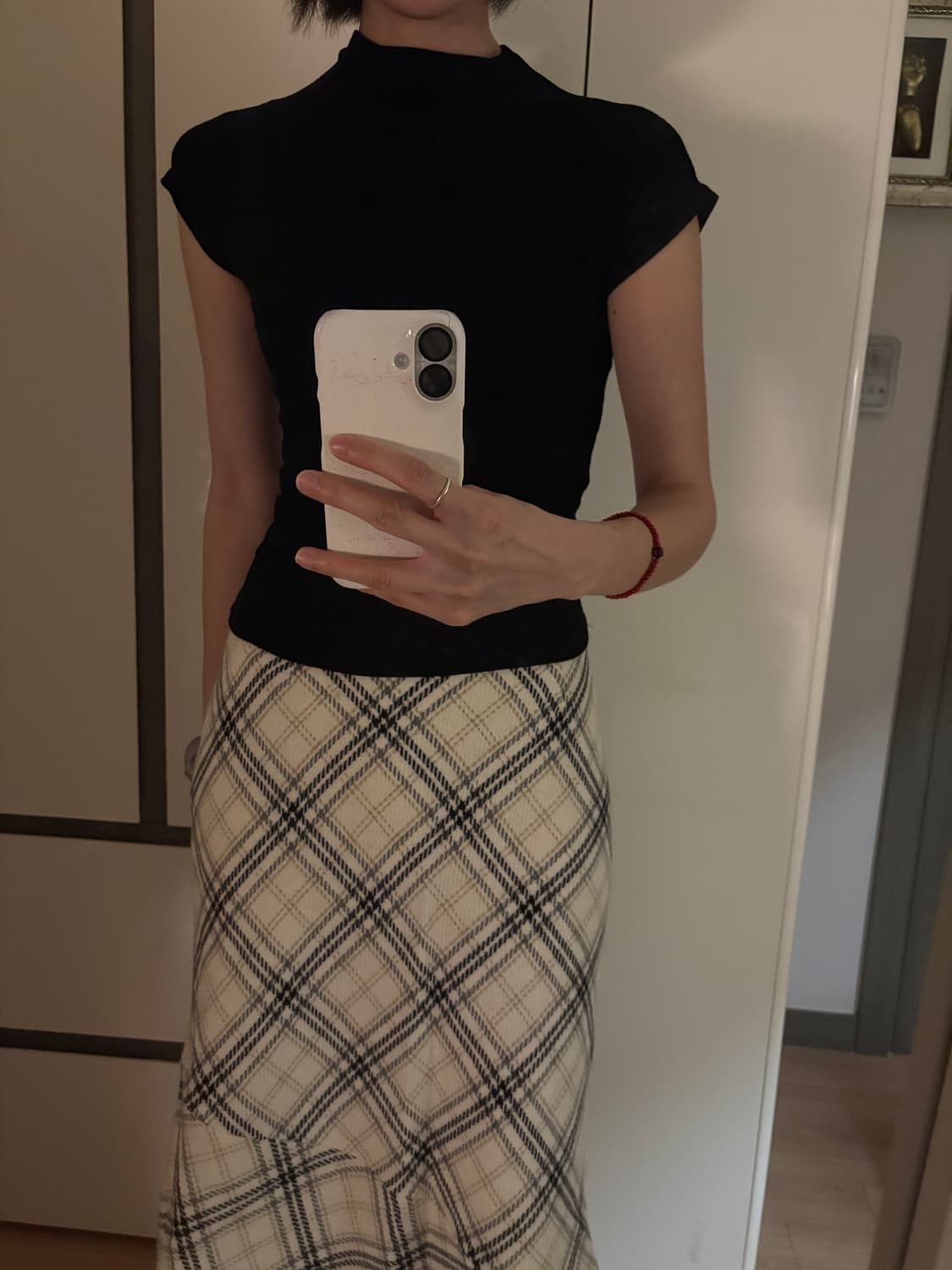 vintage checkered skirt 상품이미지2